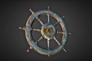 Large ships wheel of unknown date recovered from Oystermouth